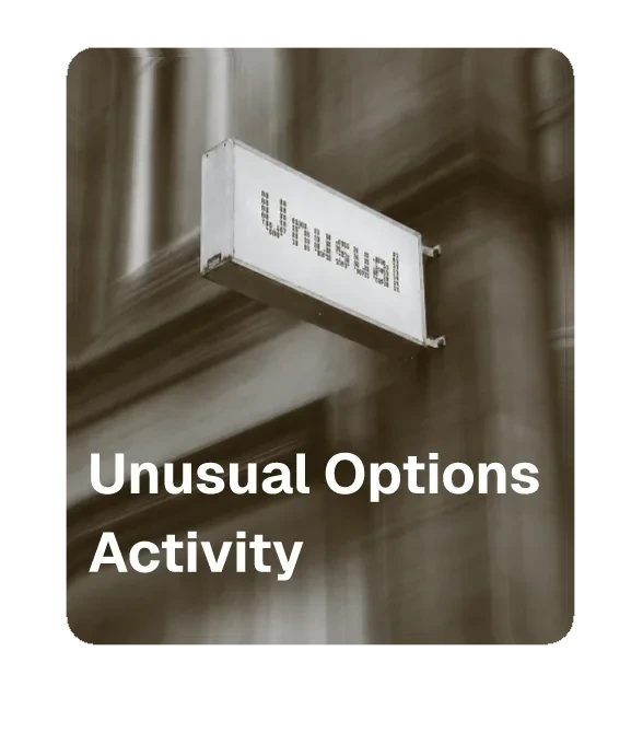 Unusual options activity card illustration